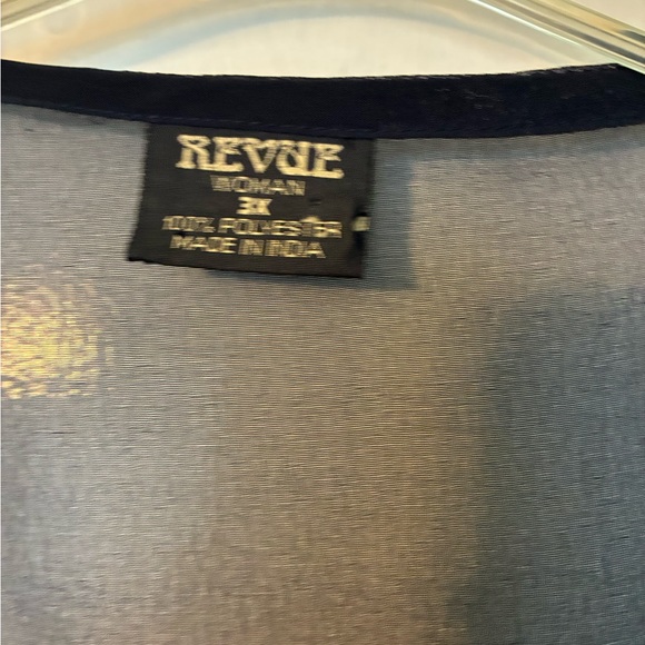 Sheer Black Button-Front Women's Shirt Jacket by Nine West - Picture 3 of 4